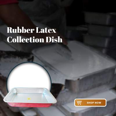 Rubber latex collection dish