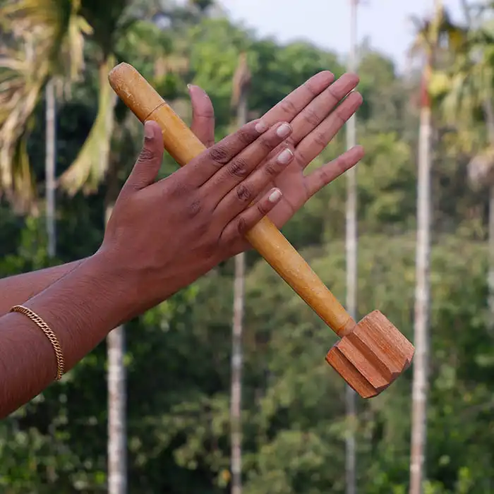 Traditional Wooden Hand Mahsal - Image 3