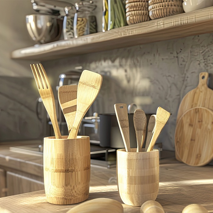 Reusable Bamboo Cutlery Set (Pack of 6)