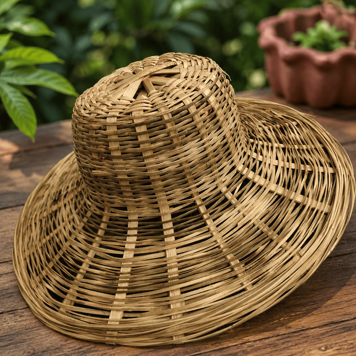 Handcrafted Bamboo Hat – Large Size - Image 2