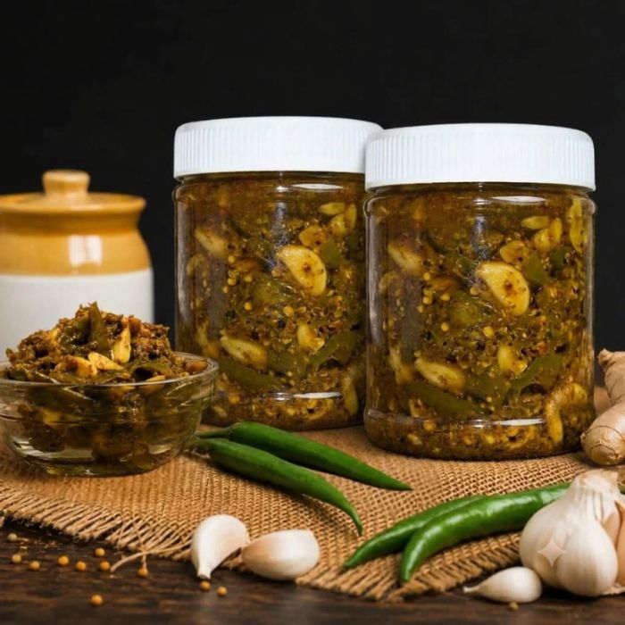Green Chilli Pickle/ Spicy Homemade Achar 250 gm